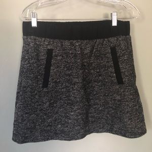 Charcoal Gray Heather LOFT Wool Miniskirt